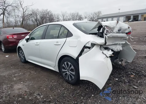 2021 Toyota Corolla Hybrid Le from USA, damaged, VIN JTDEAMDE2MJ017592
